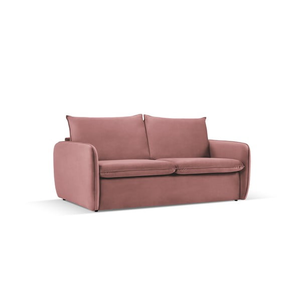 Divano letto in velluto rosa 194 cm Vienna - Cosmopolitan Design-image-1