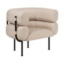 Poltrona beige con rivestimento in lana Ubi – noo.ma