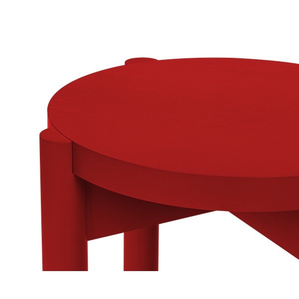 Sgabello rosso in faggio massiccio Hopp – noo.ma-image-3