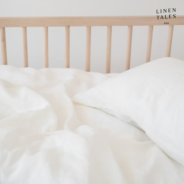 Biancheria da letto per bambini per letto singolo 140x200 cm White - Linen Tales-image-4