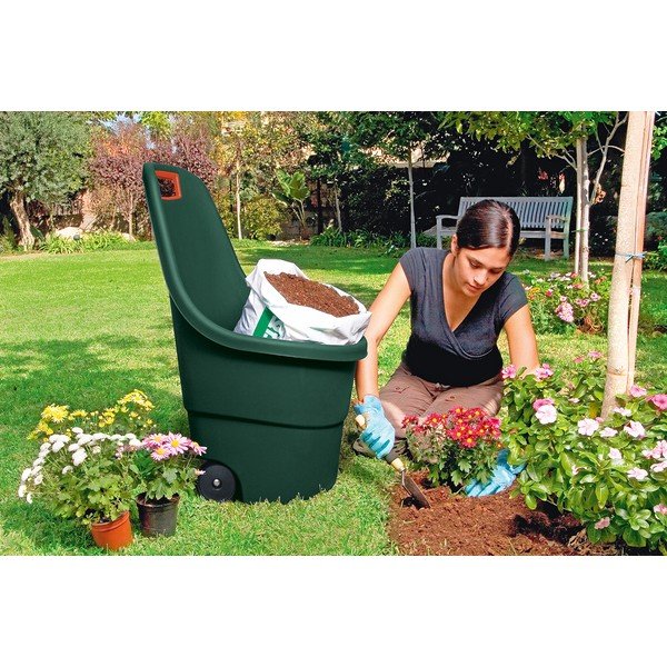 Cesto da giardino in plastica verde scuro Easy go - Keter-image-2