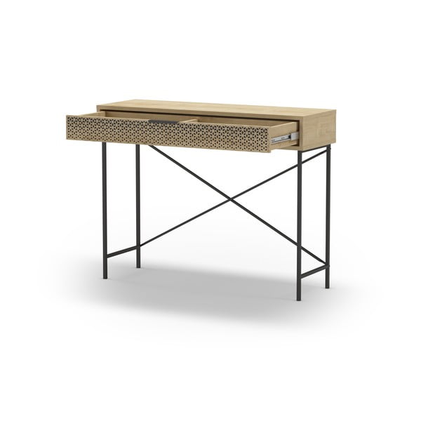 Consolle in rovere naturale 35,5x110 cm Ecrin - Marckeric-image-3