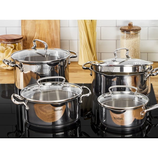 Set di pentole in acciaio inox 10 pezzi DUETTO+ G719SA55 - Tefal-image-1
