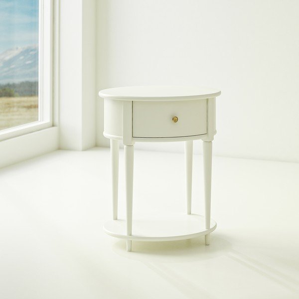 Comodino bianco Aurora - Støraa-image-1