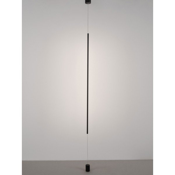 Lampada da terra LED nera opaca in alluminio (altezza totale 300 cm) Elettra – Nova Luce-image-2