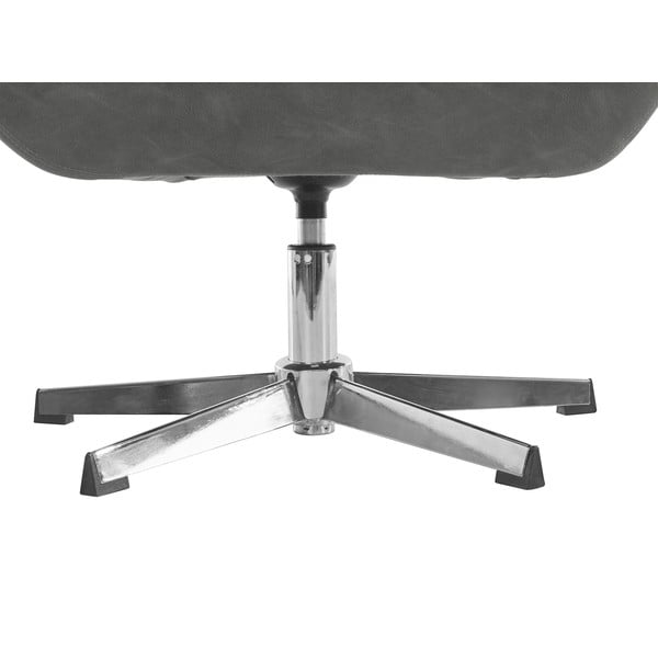 Poltrona in similpelle grigia Naomi - Støraa-image-4