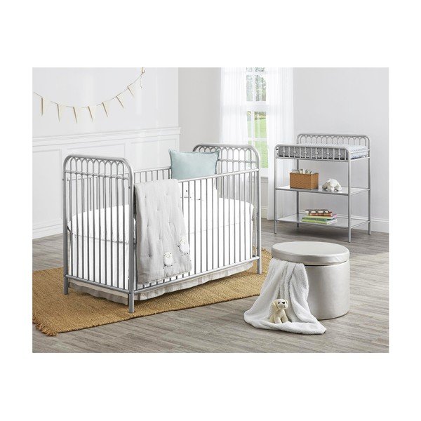 Ripiano alto grigio chiaro in metallo con fasciatoio 87x102 cm Monarch Hill - Støraa-image-3