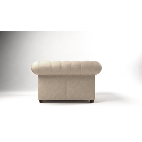 Poltrona in velluto crema Cambridge - Ropez-image-2