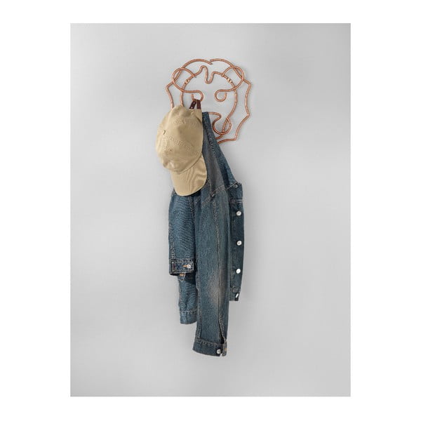 Appendiabiti da parete a forma di leone, larghezza 27 cm - Metaltex-image-1