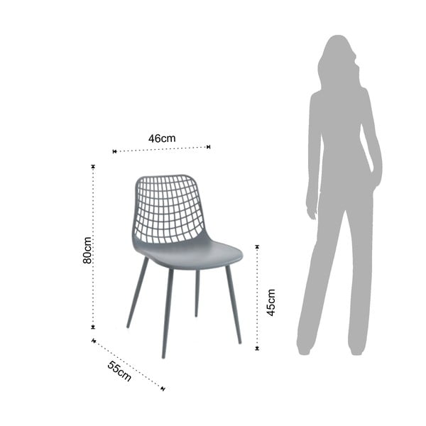 Sedie da pranzo grigie in set di 2 Nairobi - Tomasucci-image-4