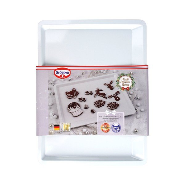 Teglia in acciaio bianco, 42 x 33 cm White Christmas Baking - Dr. Oetker-image-3