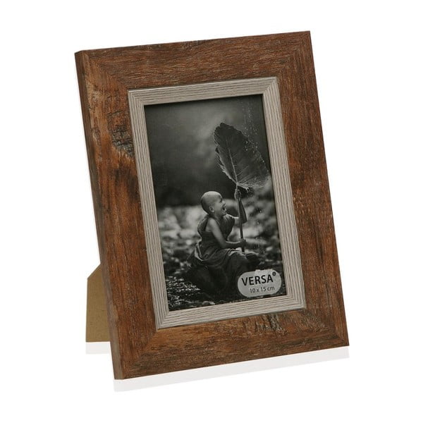 Portafoto in legno Marron, 17 x 22 cm Madera - Versa