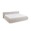 Letto matrimoniale imbottito beige con contenitore con rete inclusa 200x240 cm Cube – Meise Möbel