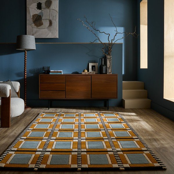 Tappeto in lana tessuto a mano 140x200 cm Quadro Wool – Flair Rugs-image-1