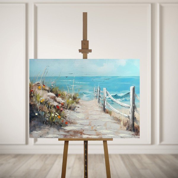 Obraz s ručně malovanými prvky 100x70 cm Sunny Beach – Styler-image-2