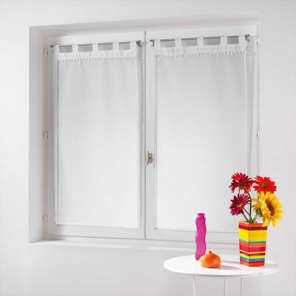 Set di 2 tende in voile bianco 60x90 cm Poupette - douceur d'intérieur-image-2