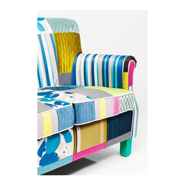 Divano a due posti a righe patchwork - Kare Design-image-4