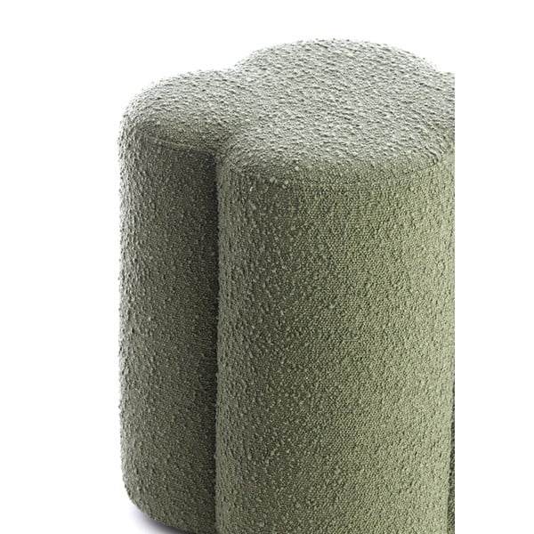 Sgabello in tessuto bouclé verde Nalani - Light & Living-image-3