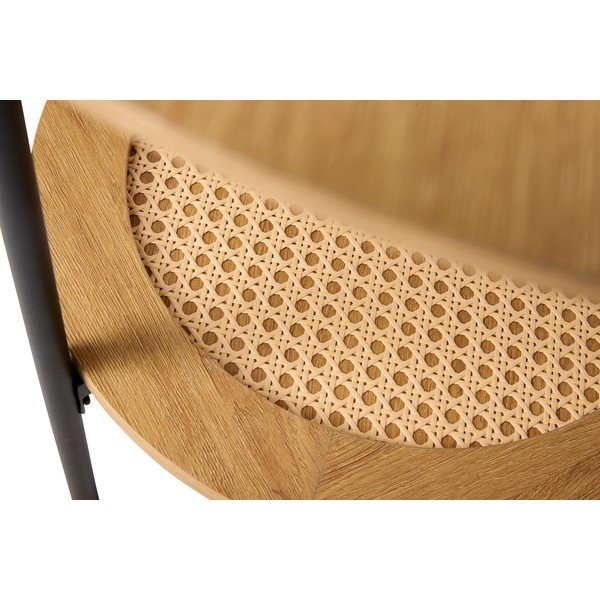 Tavolino rotondo con effetto rovere ø 50 cm Pensacola – Unique Furniture-image-2