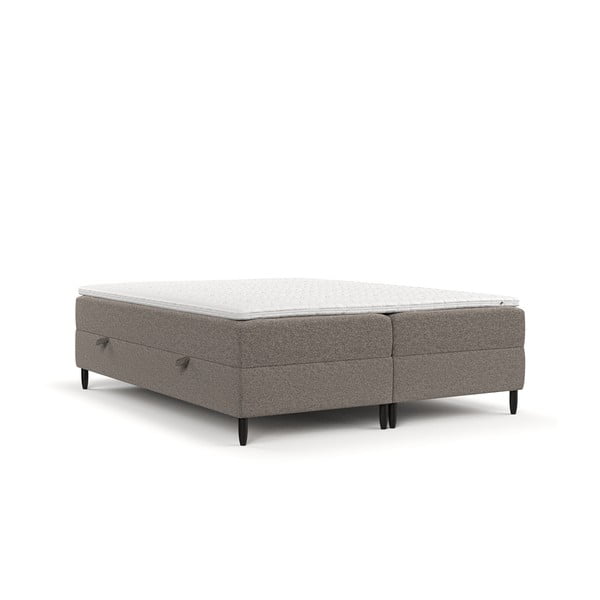 Letto boxspring marrone con contenitore 140x200 cm Malte - Maison de Rêve