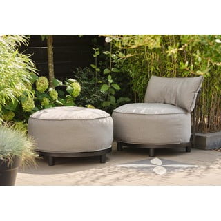 Poltrona da giardino imbottita grigio chiaro Emma - Hartman