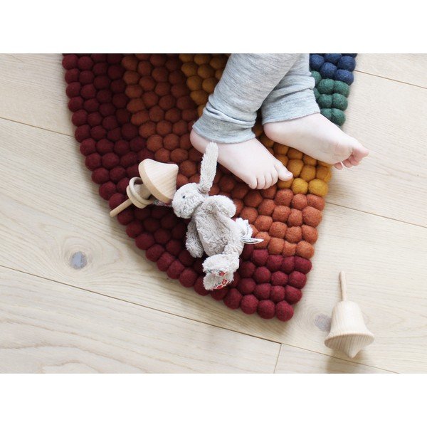 Tappeto in lana Ball per bambini Ball Rugs Multi Rainbow - Wooldot-image-2