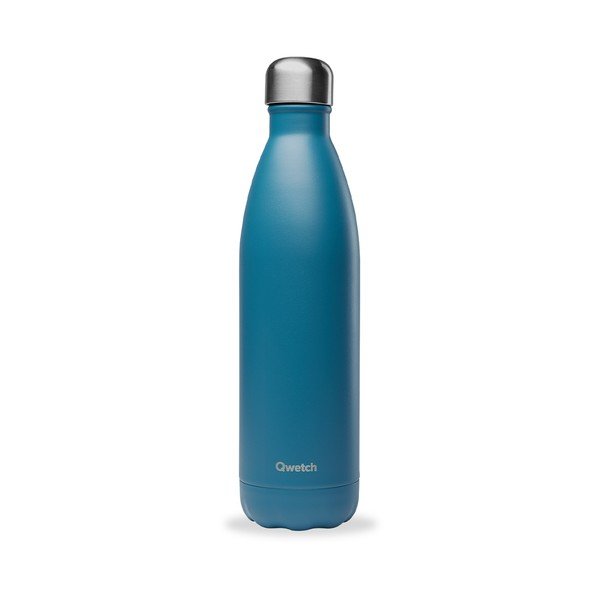 Bottiglia da viaggio blu in acciaio inox 750 ml Matt - Qwetch