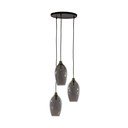 Lampadario con paralume in vetro grigio scuro-bronzo ø 35 cm Lukaro - Light & Living