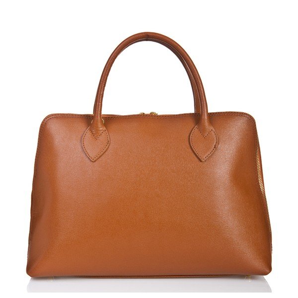 Borsa in pelle marrone cognac Liana - Massimo Castelli-image-1