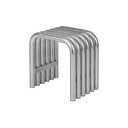 Sedia da esterno argentata in metallo Nokk – noo.ma