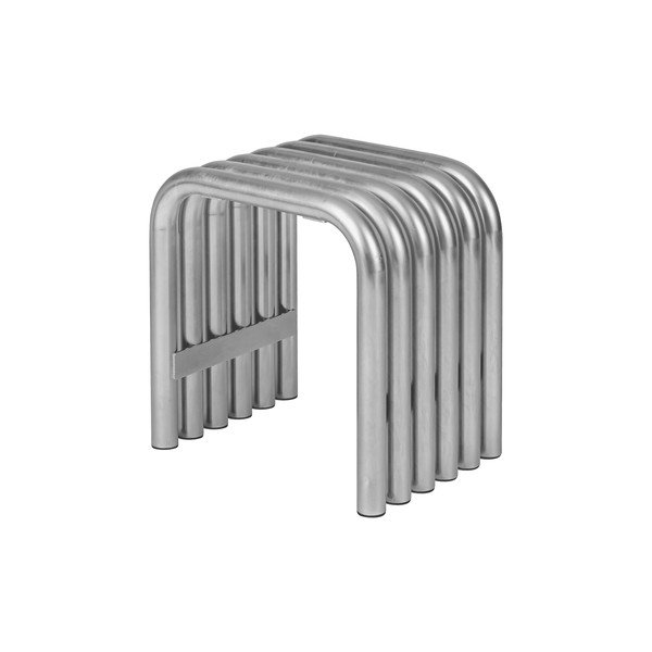 Sedia da esterno argentata in metallo Nokk – noo.ma