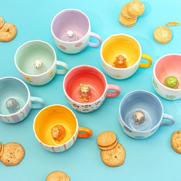 Tazza blu e color crema in porcellana 350 ml Surprise Sheep – Sass & Belle-image-2