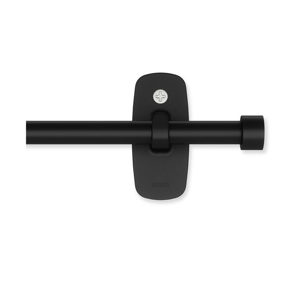 Bastone per tende nero opaco in acciaio regolabile 40 - 71 cm Adhera – Umbra