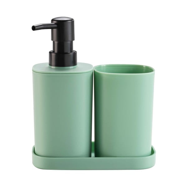 Set di accessori da bagno in plastica verde chiaro Vita - douceur d'intérieur