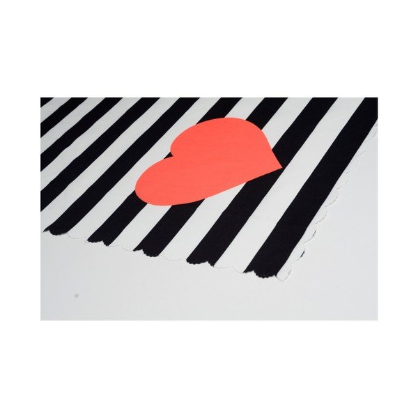 Runner da tavola in microfibra Stripes with Heart, 45 x 145 cm - Minimalist Cushion Covers-image-1