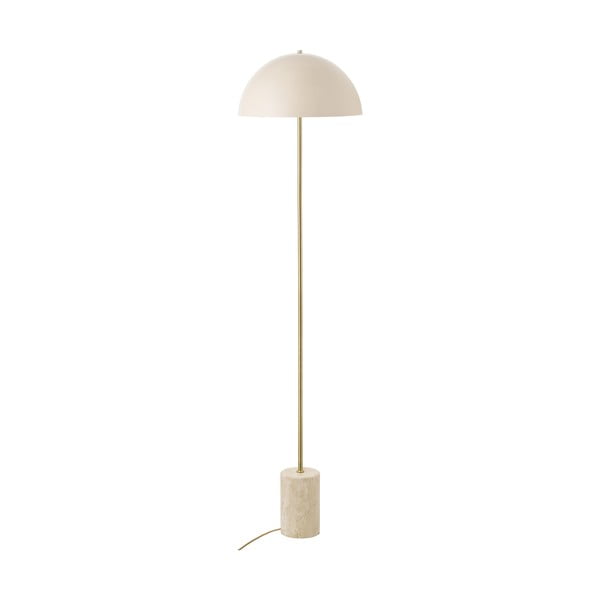 Lampada da terra beige con paralume in metallo (altezza totale 155 cm) Sheffield – House Nordic