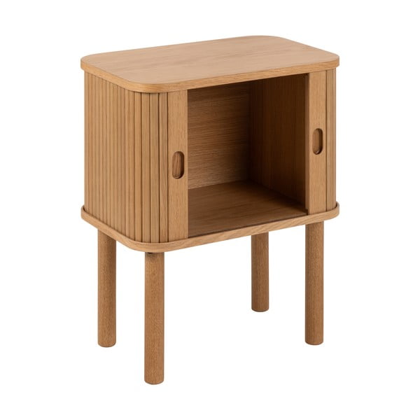 Comodino in rovere decorato in colore naturale Langley - Actona-image-3