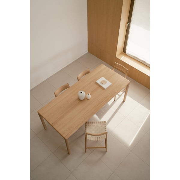 Tavolo da pranzo in rovere massiccio 90x200 cm Derven – Gazzda-image-3