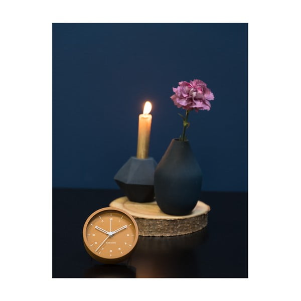 Sveglia marrone caramello , ø 9 cm Tinge - Karlsson-image-1