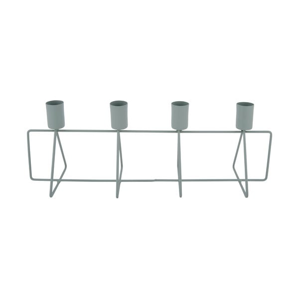 Portacandele verde per 4 candele, lunghezza 40 cm - PT LIVING
