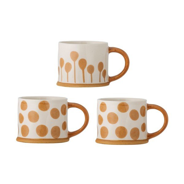 Set di tazze giallo ocra in gres 3 pezzi 450 ml Linora - Bloomingville