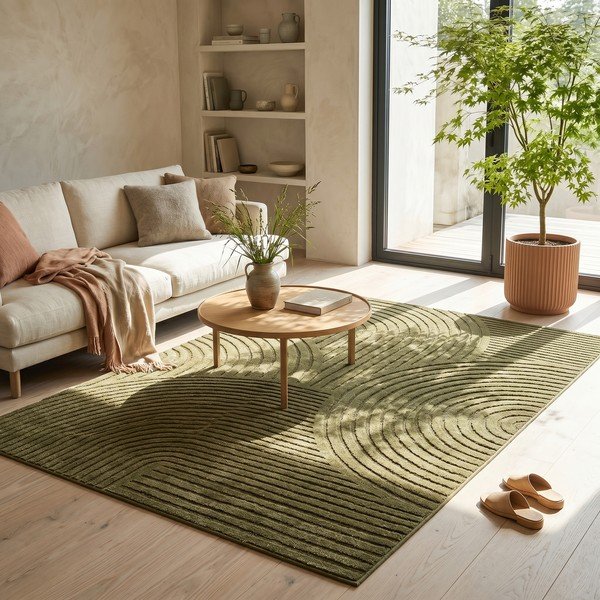 Tappeto verde scuro 160x230 cm Whirl - ESTE-image-2
