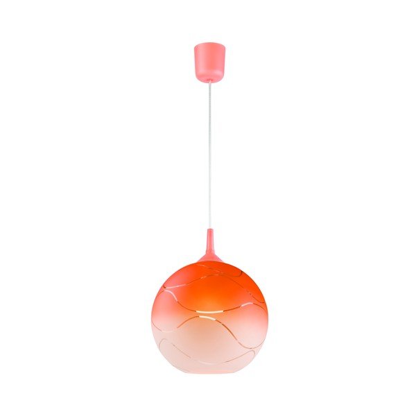 Lampada a sospensione rotonda arancione Waves - LAMKUR