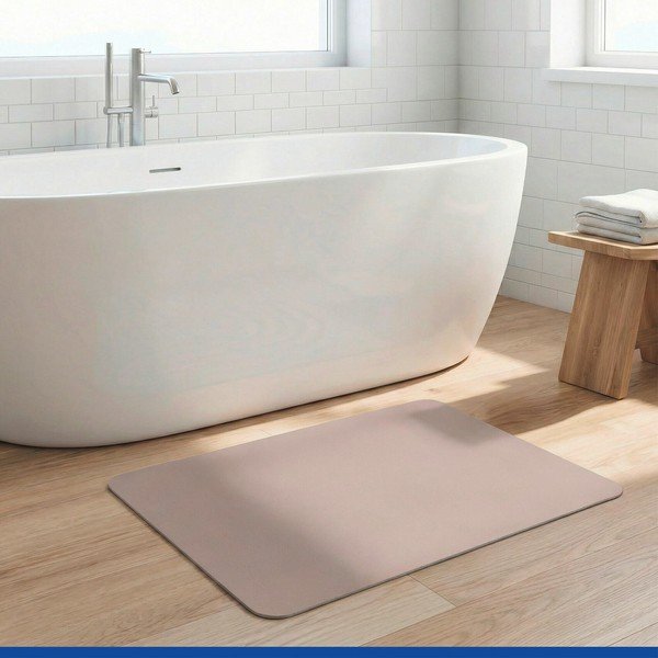 Tappetino per il bagno beige in tessuto 40x60 cm Ecru – Wenko-image-1