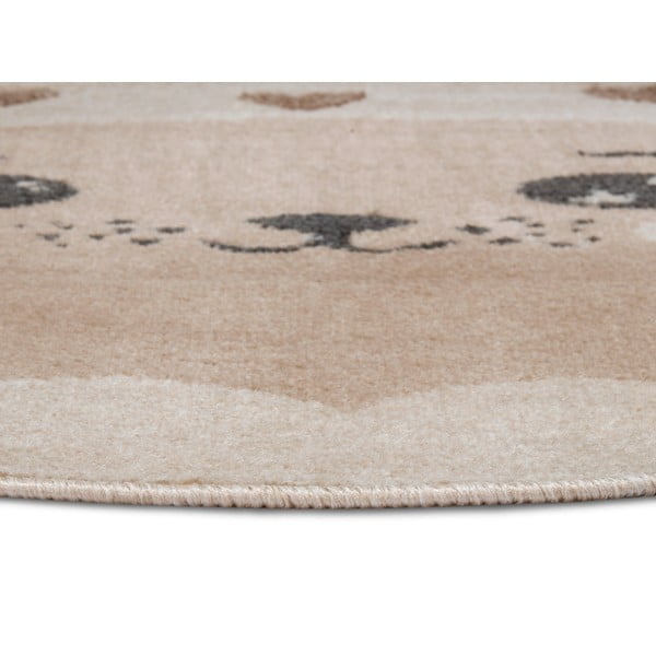 Tappeto beige per bambini ø 100 cm Cat - Hanse Home-image-2
