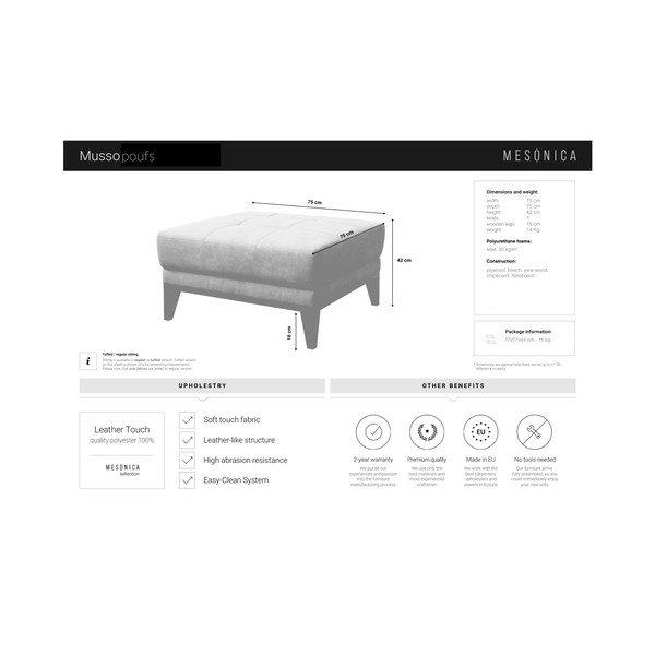 Divano in pelle beige con inserti Musso - MESONICA-image-3