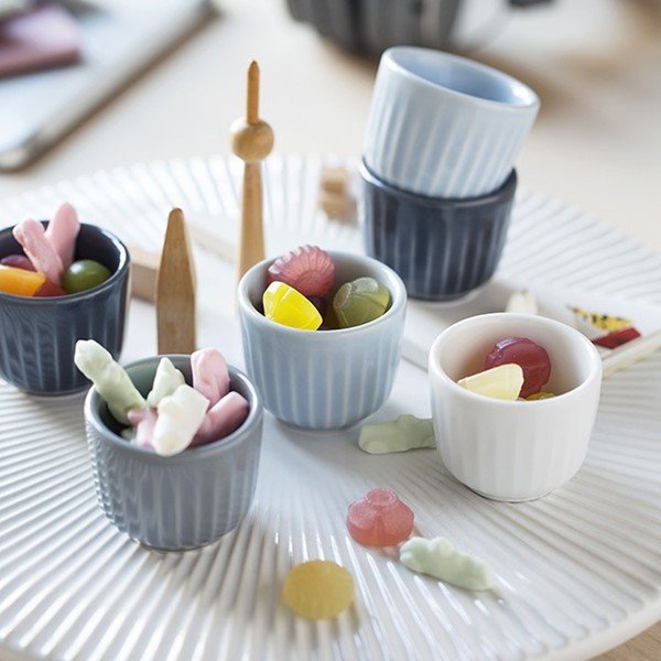 Set di 2 piatti per uova in porcellana bianca Hammershoi, ⌀ 8 cm Hammershøi - Kähler Design-image-1