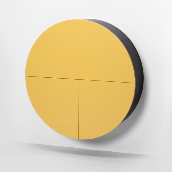 Tavolo da parete multifunzionale giallo e nero Pill - EMKO-image-1