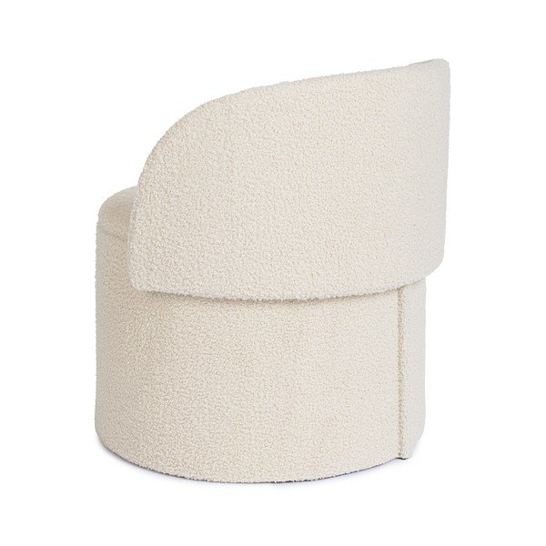 Poggiapiedi color crema con rivestimento in bouclé Anthea – Yes Everyday-image-4