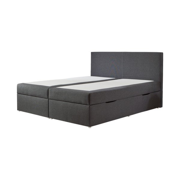 Letto boxspring grigio con contenitore 180x200 cm Harry - Rojaplast